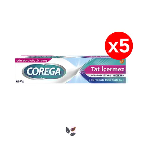 Corega Tat İçermez Yapıştırıcı Krem 40 g x 5 Adet