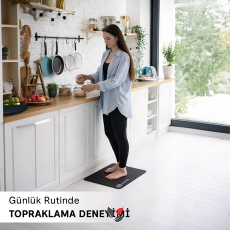 Deep Flex Stres Azaltıcı ve Enerji Dengeleyici Topraklama Matı Set (Mat + Kablo + Priz Adaptörü)  40x60 cm