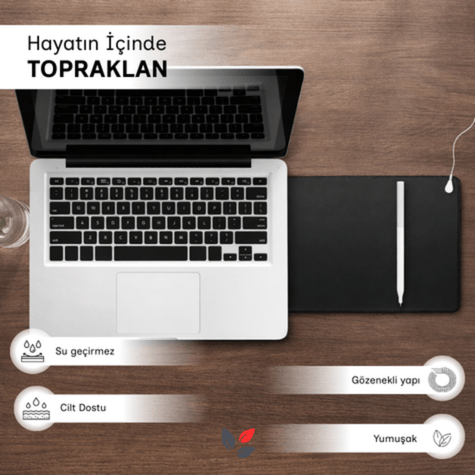 Deep Flex Stres Azaltıcı ve Enerji Dengeleyici Topraklama Matı Set (Mat + Kablo + Priz Adaptörü) 25x35 cm