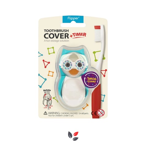 Flipper Diş Fırçası Saklama Kabı Mavi Baykuş