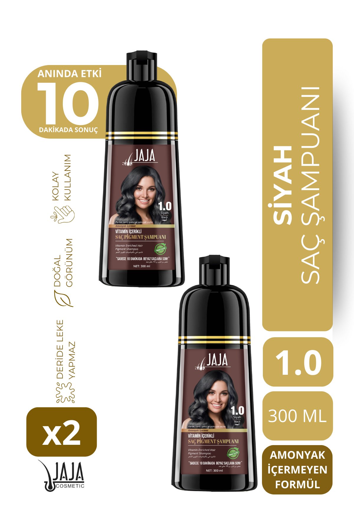 Jaja 1.0 Siyah Şampuan 300 ml - 2 Adet