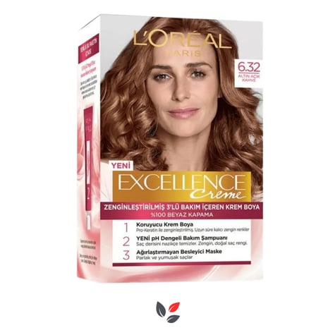 L'Oreal Paris Excellence Creme 6.32 Altın Açık Kahve Saç Boyası