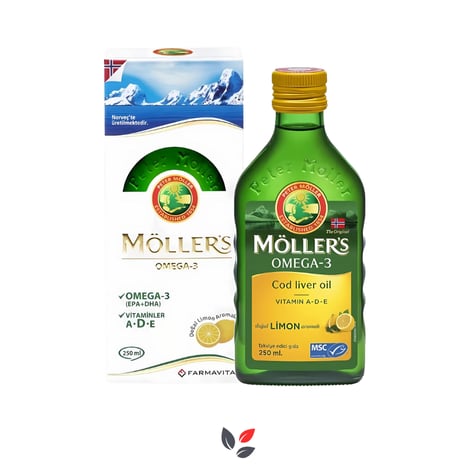 Möller's Omega 3 Limon Aromalı Balık Yağı 250 ml