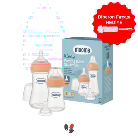 Mooma Kindy 150 ml ve 250 ml Biberon Başlangıç Seti (Gül Kurusu / Old Rose)