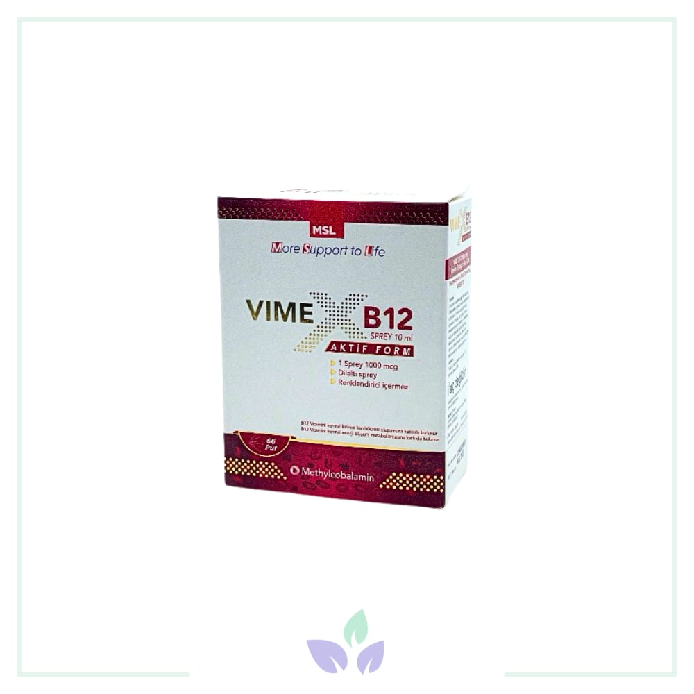 MSL Vimex B12 Vitamin B12 Dilatı Spreyi 10 ML