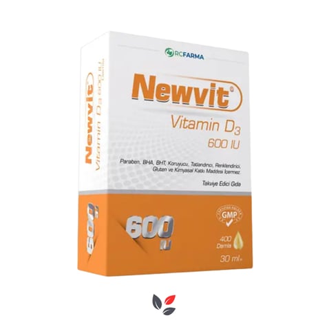 Newvit Vit D3 600 IU Damla 30 ml