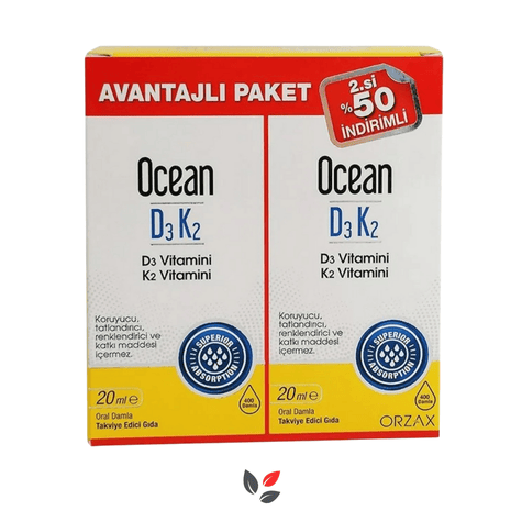 Ocean D3K2 Damla 20 ml + 2. %50 İndirimli