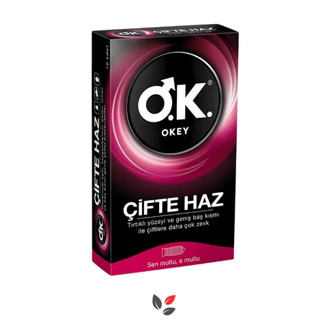 Okey Çifte Haz Prezervatif 10 adet