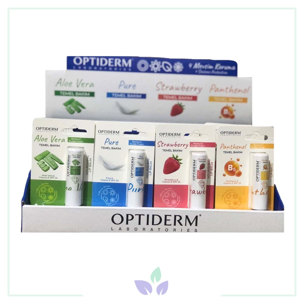 Optiderm Lip Stick Dudak Koruyucu Spf20 24 Lü Karma Stand