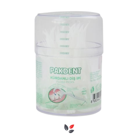 Pakdent Kürdanlı Diş İpi Silindir Kutu 50li