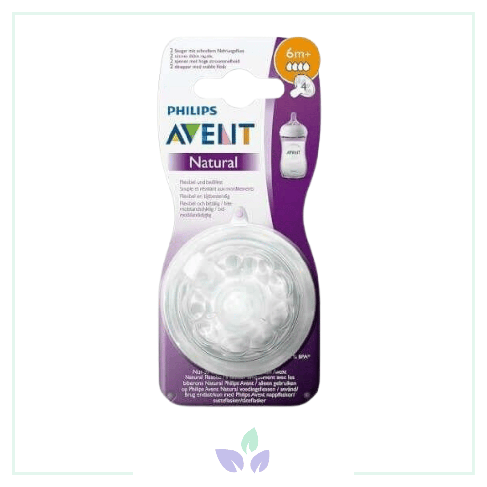 Philips Avent Scf044/27 Natural Silikon Biberon Emziği 2Li 6+ Ay 3 Delikli