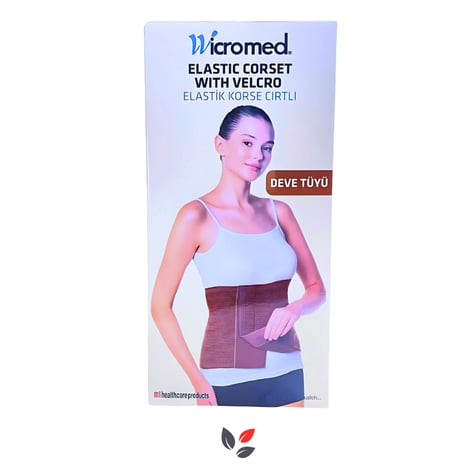 Wicromed Kahverengi Deve Tüyü Cırtlı Korse - Small