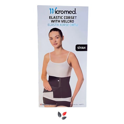 Wicromed Siyah Köpek Tüyü Cırtlı Korse - Small