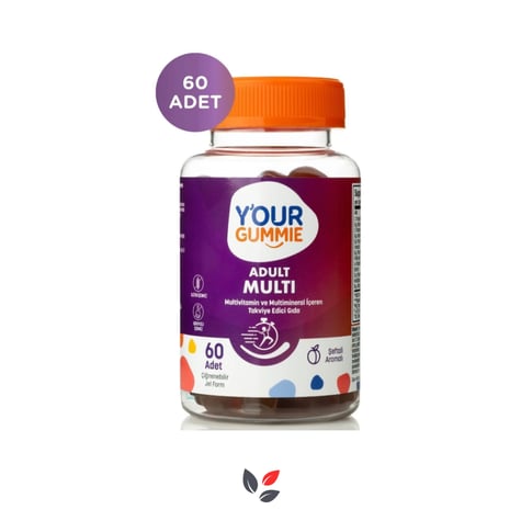 Y'our Gummie Adult Multi Gummies Vitamin 60 Adet Çiğnenebilir Jel Form