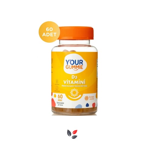 Y'our Gummie Vitamin D3 1000 IU Multi Gummies Vitamin 60 Adet Çiğnenebilir Jel Form
