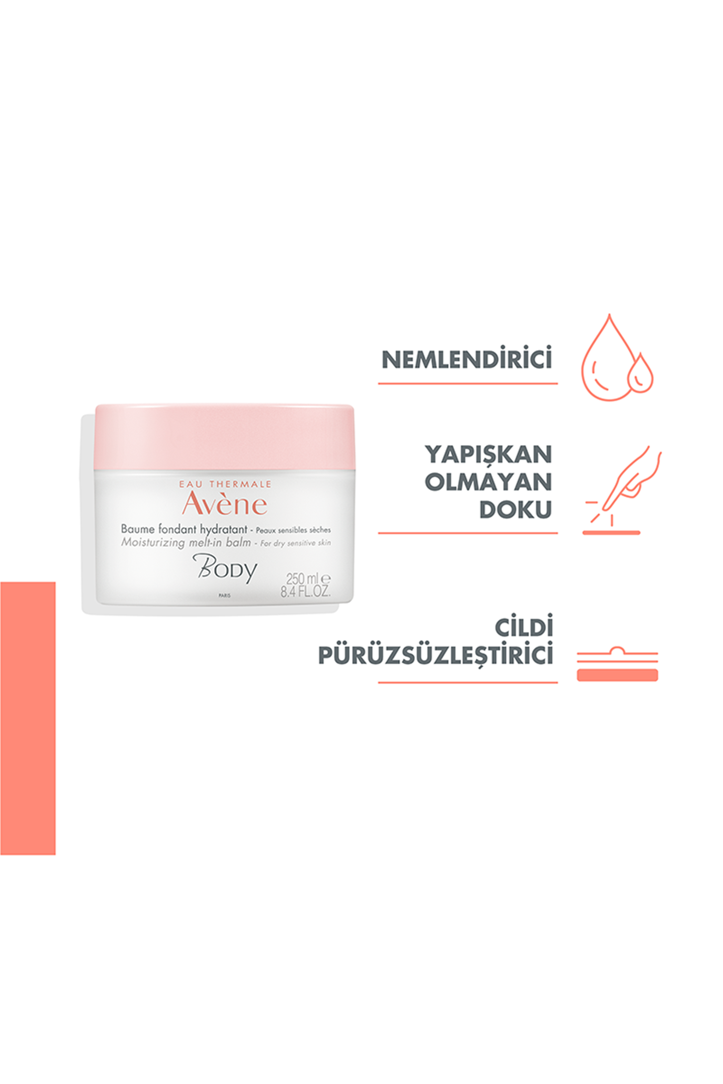 3282770111583 | Avene Body Moisturizing melt-in Balm 250 ml | KozmovitalVücut NemlendiricileriAveneAvene Body Moisturizing melt-in Balm 250 ml