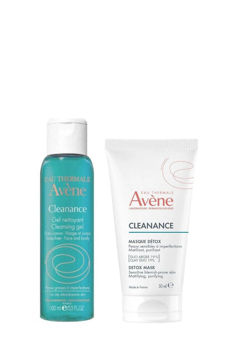Yüz Maskesi ve PeelingAveneAvene Cleanance Yağlı ve Düzensiz Cilt Bakım Kiti