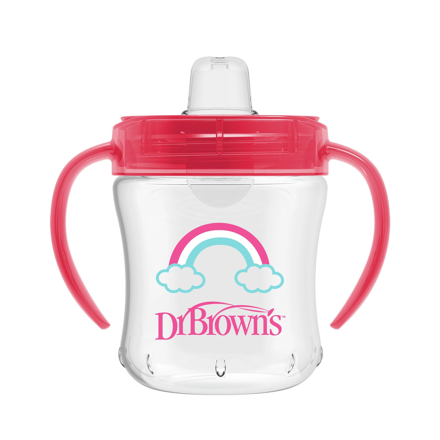 Dr. Browns Silikon ağızlı Alıştırma Bardağı 6ay+ 180 ml Pembe Gökkuşağı desenli | KozmovitalTabak / Bardak / KaşıklarDr.BrownsDr. Browns Silikon ağızlı Alıştırma Bardağı 6ay+ 180 ml Pembe Gökkuşağı desenli