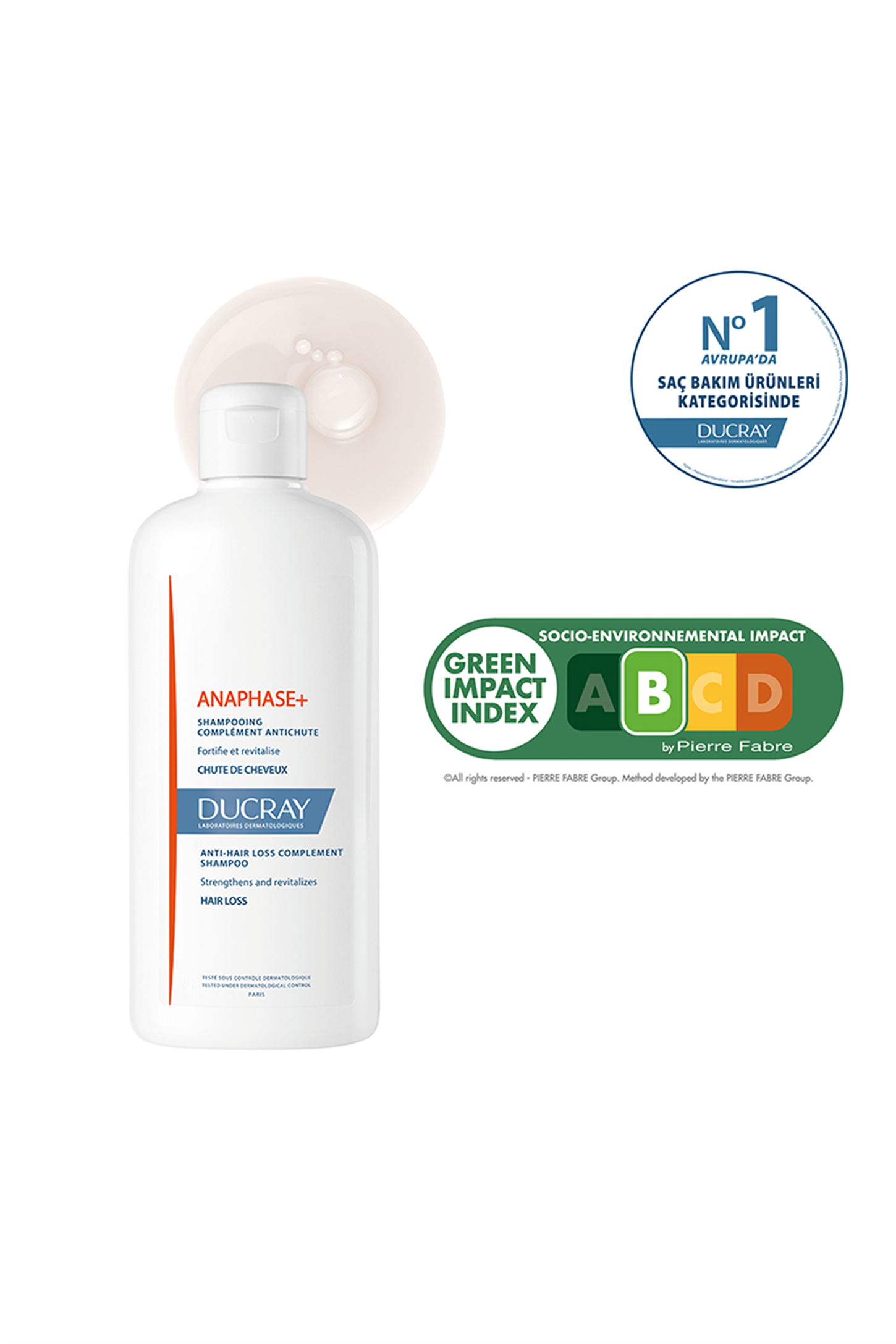 3282770075526 | Ducray Anaphase Shampoo - Saç Dökülmesine Karşı Şampuan 400ml | KozmovitalSaç DökülmesiDucrayDucray Anaphase + Dökülme Karşıtı Şampuan 400 ml