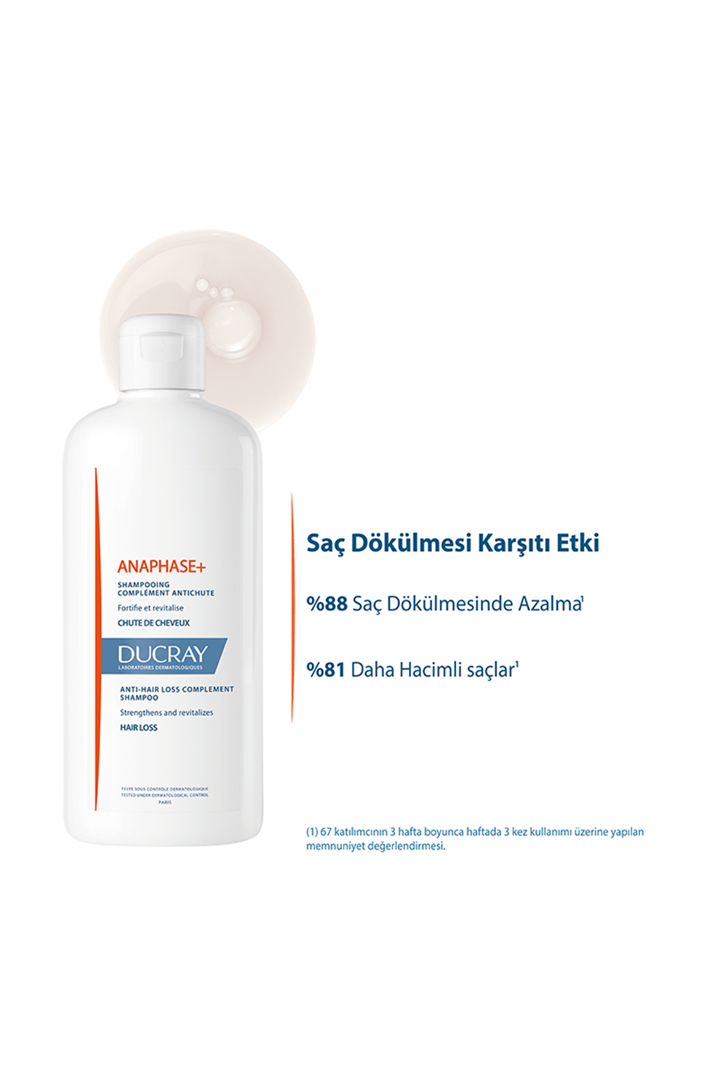 3282770075526 | Ducray Anaphase Shampoo - Saç Dökülmesine Karşı Şampuan 400ml | KozmovitalSaç DökülmesiDucrayDucray Anaphase + Dökülme Karşıtı Şampuan 400 ml