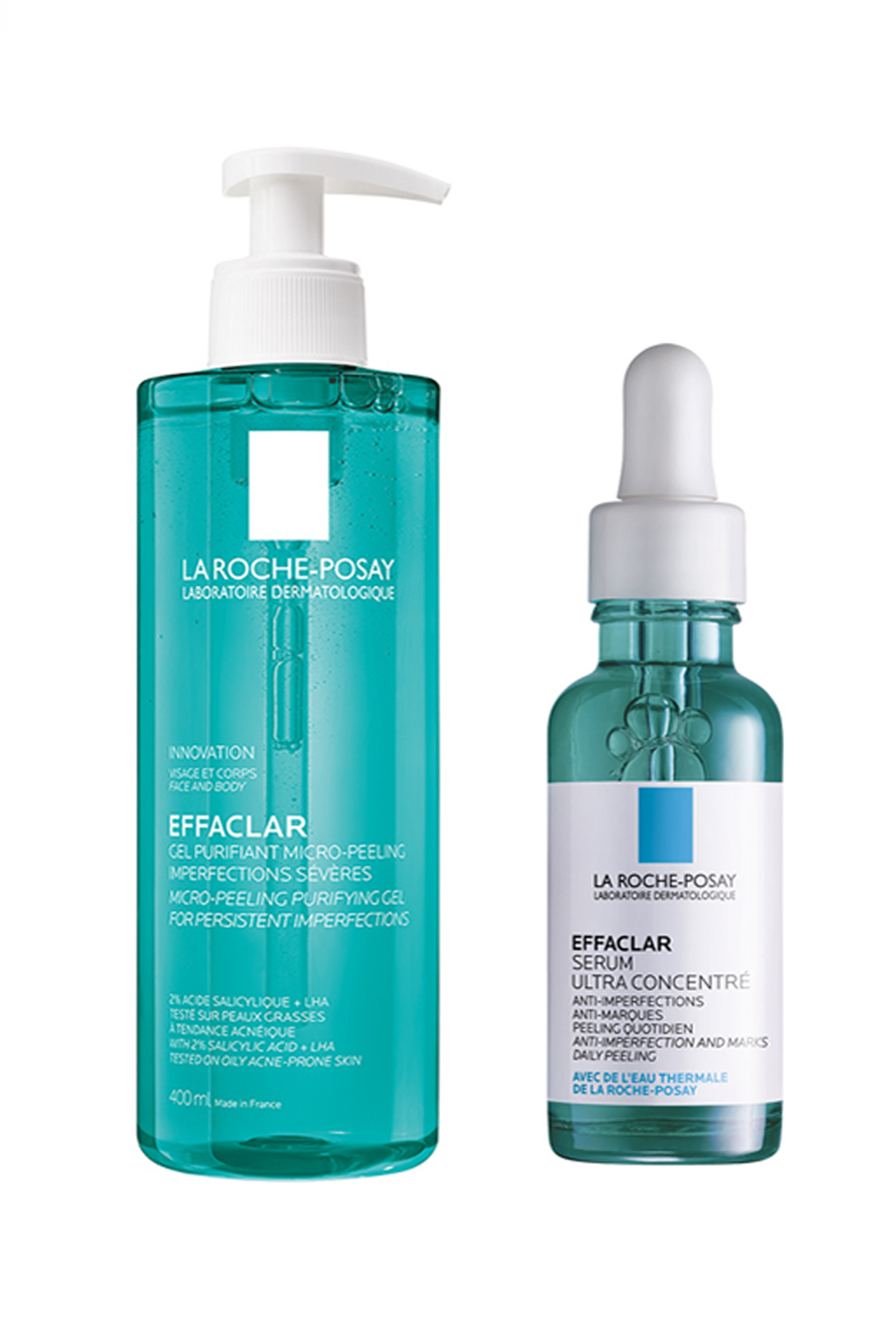 La Roche Posay Effaclar Mikro Peeling Jel 400 ml + La Roche Posay Effaclar Serum Ultra Concentrated 30ml Paketi | KozmovitalYüz BakımıLa Roche PosayLa Roche Posay Effaclar Mikro Peeling Jel 400 ml + La Roche Posay Effaclar Serum Ultra Concentrated 30ml Paketi 