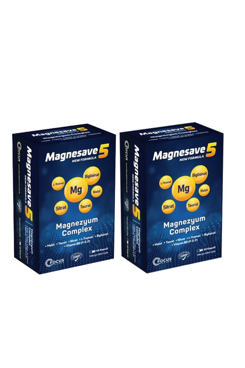 МинералиFocus PharmaMagnesave5 Magnezyum Complex 60 kapsül x2