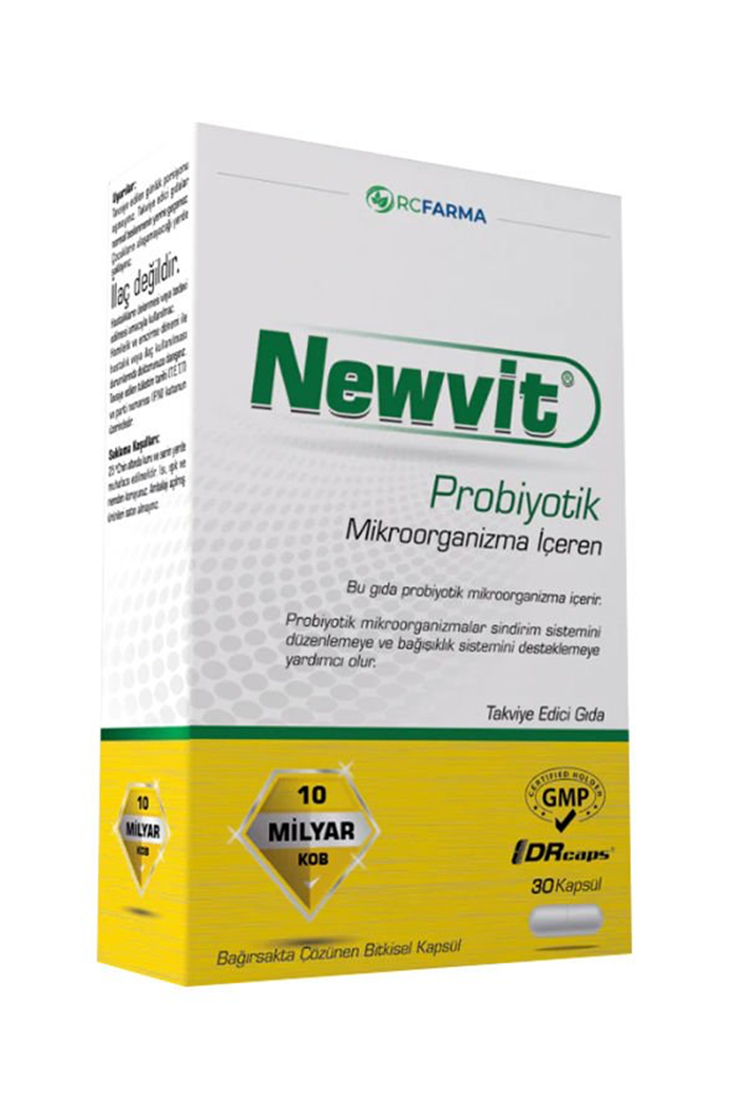 8682125462035 | Newvit Probiyotik 30 Kapsül | KozmovitalProbiyotik / PrebiyotikRc FarmaNewvit Probiyotik 30 Kapsül