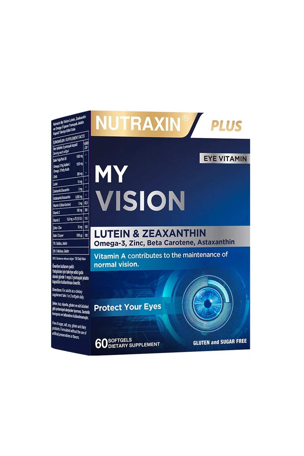 Nutraxin Plus My Vision 60 Kapsül | KozmovitalVitamin / MultivitaminNutraxinNutraxin Plus My Vision 60 Kapsül