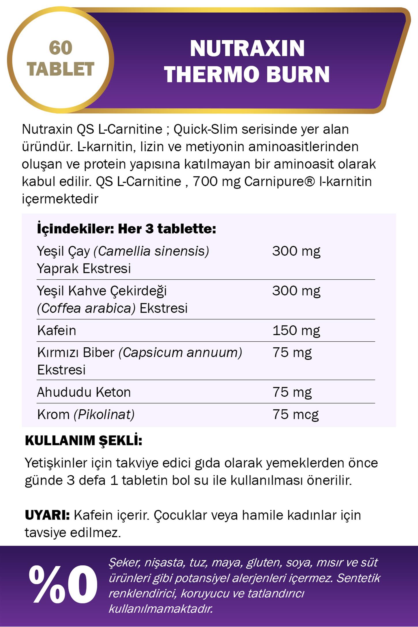 Билкови продуктиNutraxinNutraxin QS Thermo Burn 60 Tablet