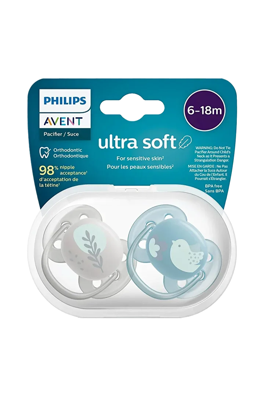 EmziklerPhilips AventPhilips Avent SCF091/15 Ultra Soft 6-18 Ay 2'li Erkek Emzik
