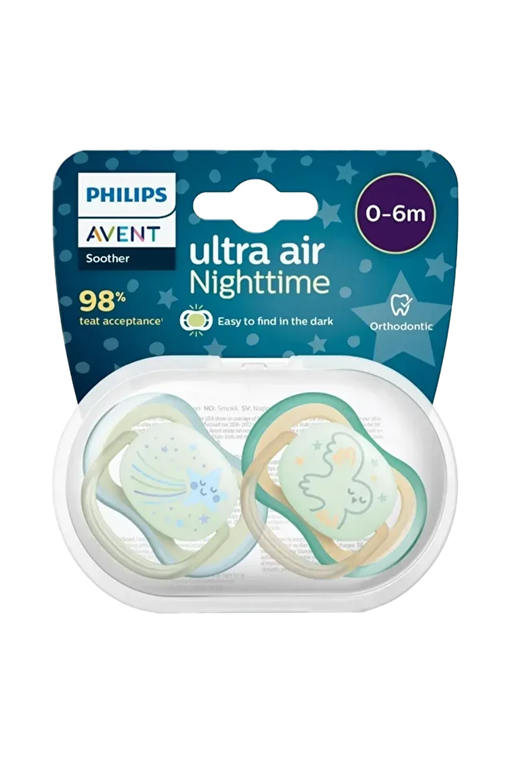 EmziklerPhilips AventPhilips Avent SCF376/18 Ultra Air Night 0-6 Ay 2'li Erkek Emzik