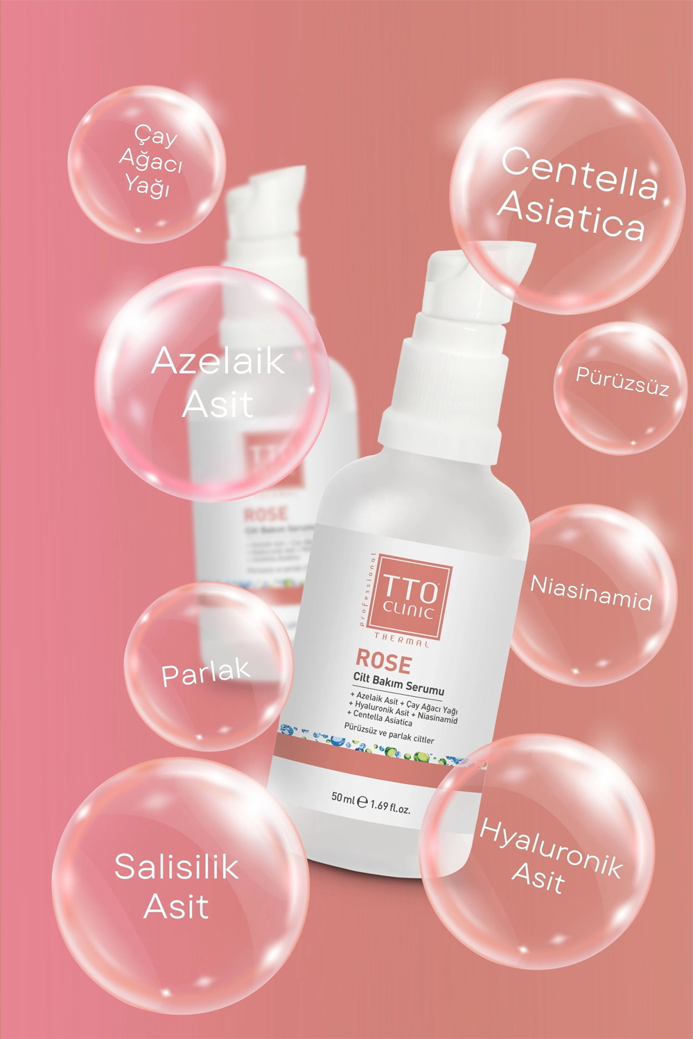 TTO Clinic Rose Cilt Bakım Serumu 50 ml | KozmovitalCilt Bakım SerumlarıTTOTTO Clinic Rose Cilt Bakım Serumu 50 ml