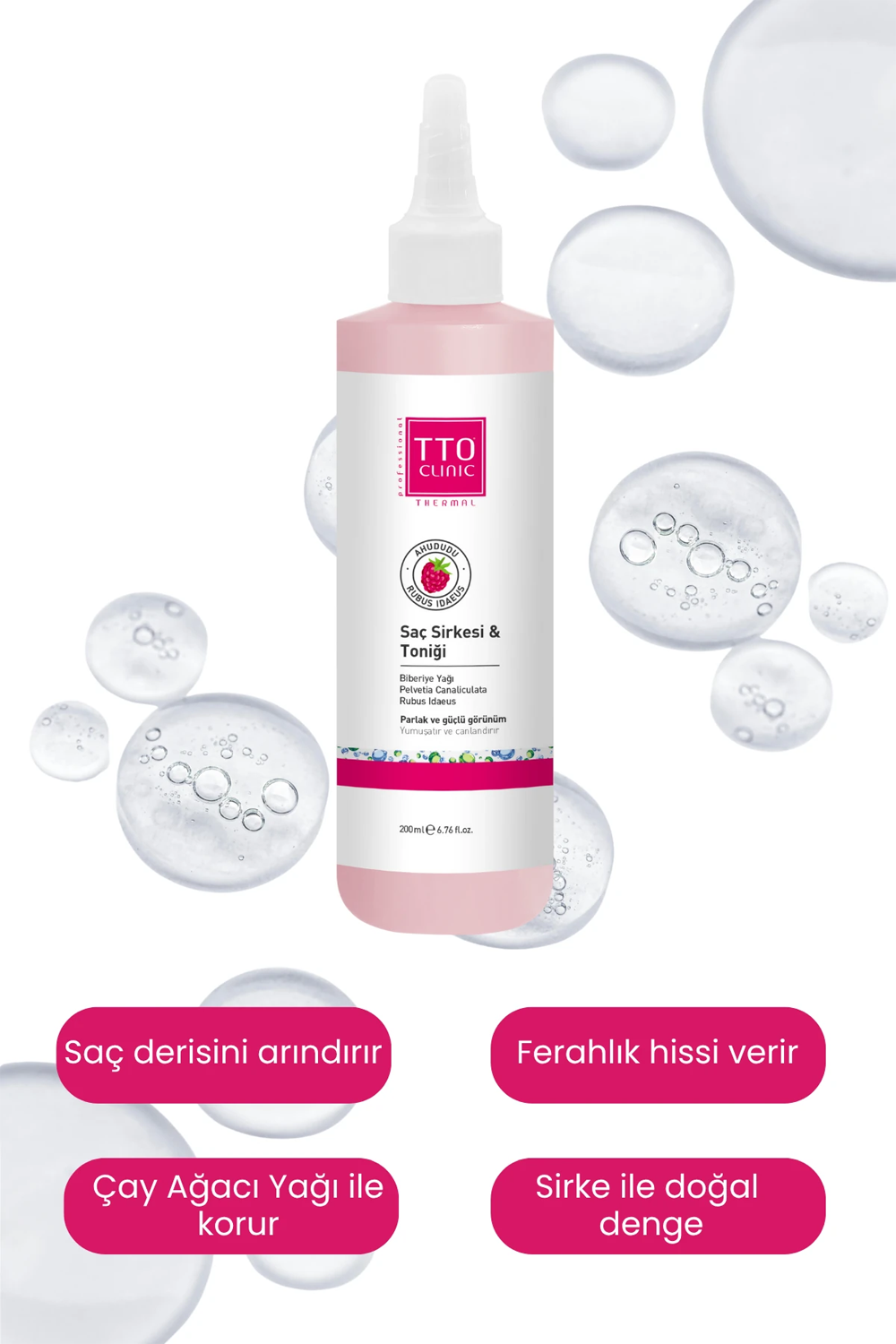 TTO Clinic Saç Sirkesi ve Toniği 200 ml | KozmovitalSaç Losyonları/SpreyleriTTOTTO Clinic Saç Sirkesi ve Toniği 200 ml