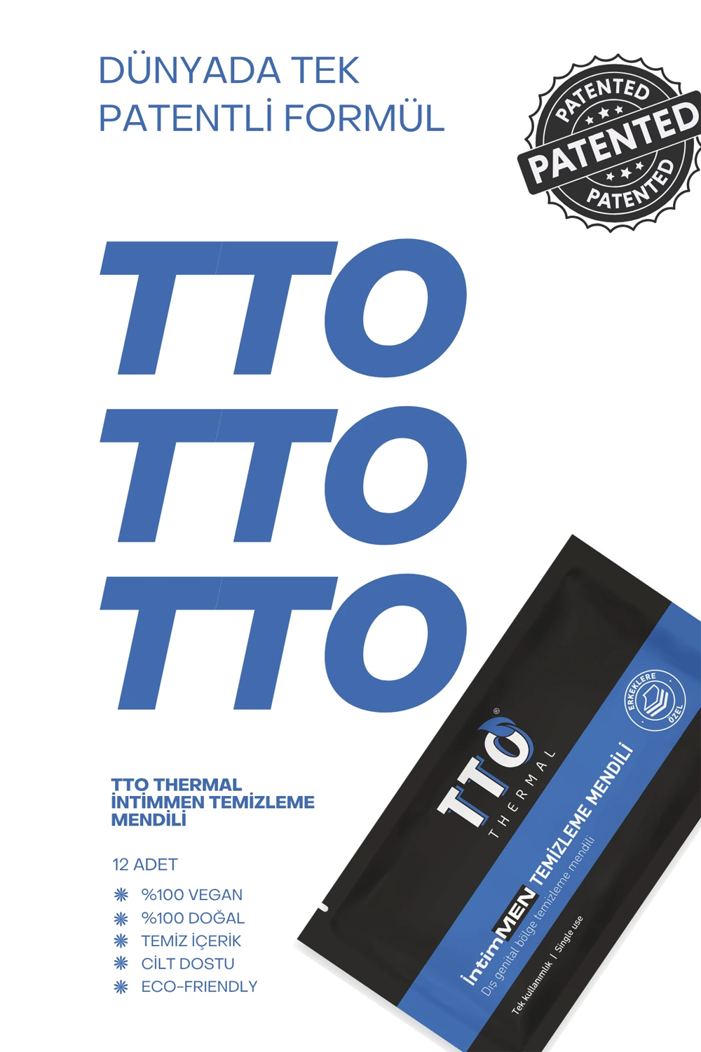 TTO THERMAL İntiMEN Temizleme Mendili 12 Adet | Kozmovitalİntim HijyenTTOTTO THERMAL İntiMEN Temizleme Mendili 12 Adet