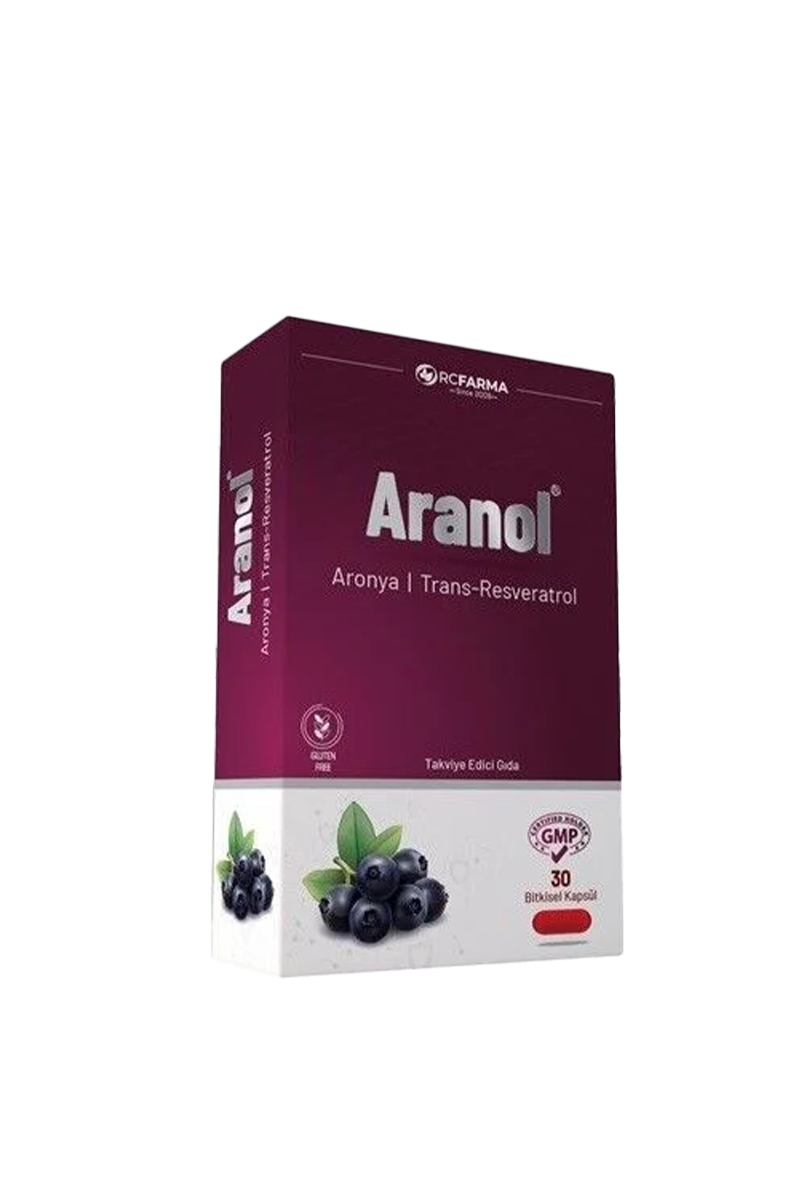 Bitkisel ÜrünlerRc FarmaAranol Aronya Trans Resveratrol 30 Kapsül