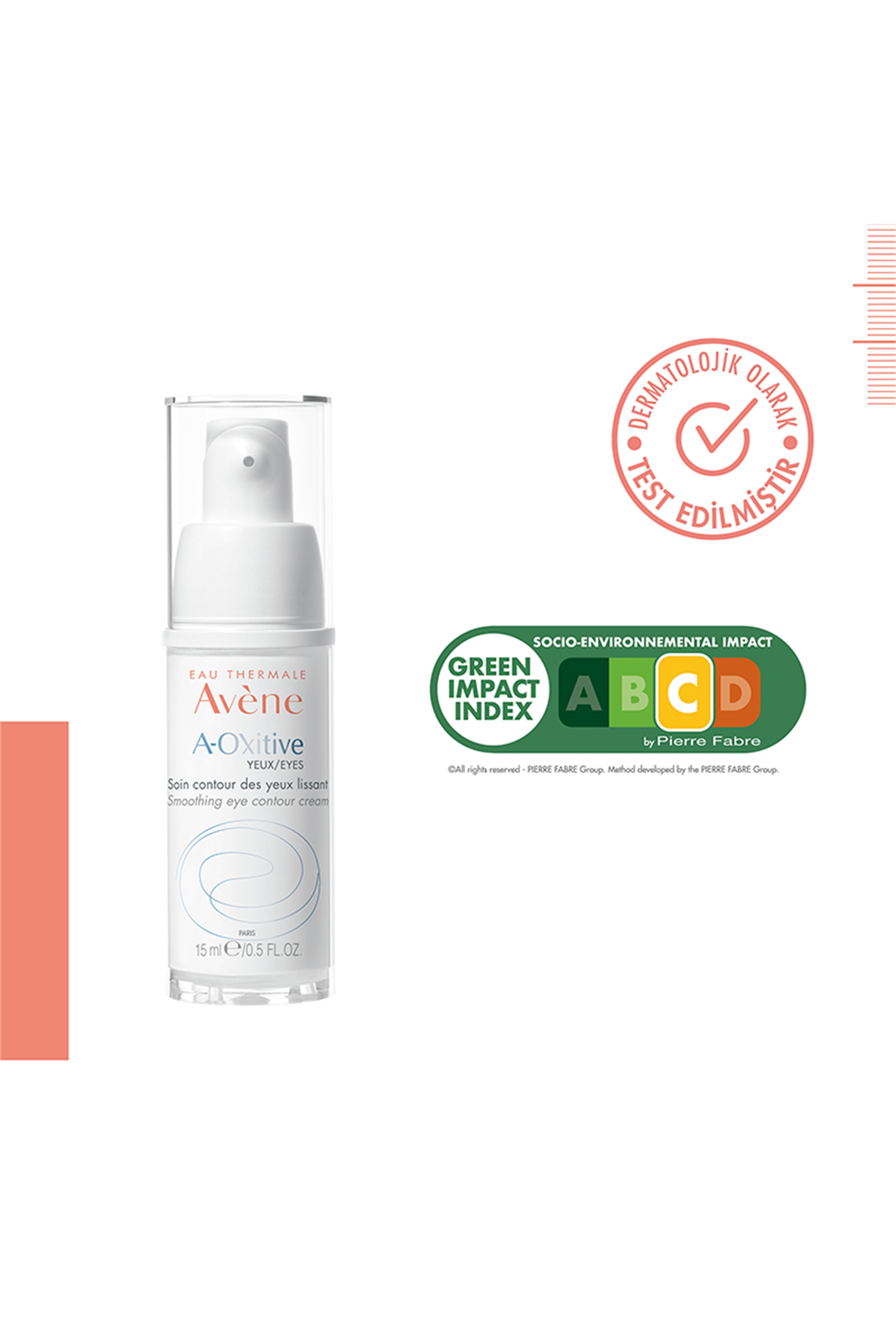 3282770208214 | Avene A-Oxitive Smoothing Eye Contour Cream 15 ml | KozmovitalAnti-Aging ÜrünleriAveneAvene A-Oxitive Smoothing Eye Contour Cream 15 ml