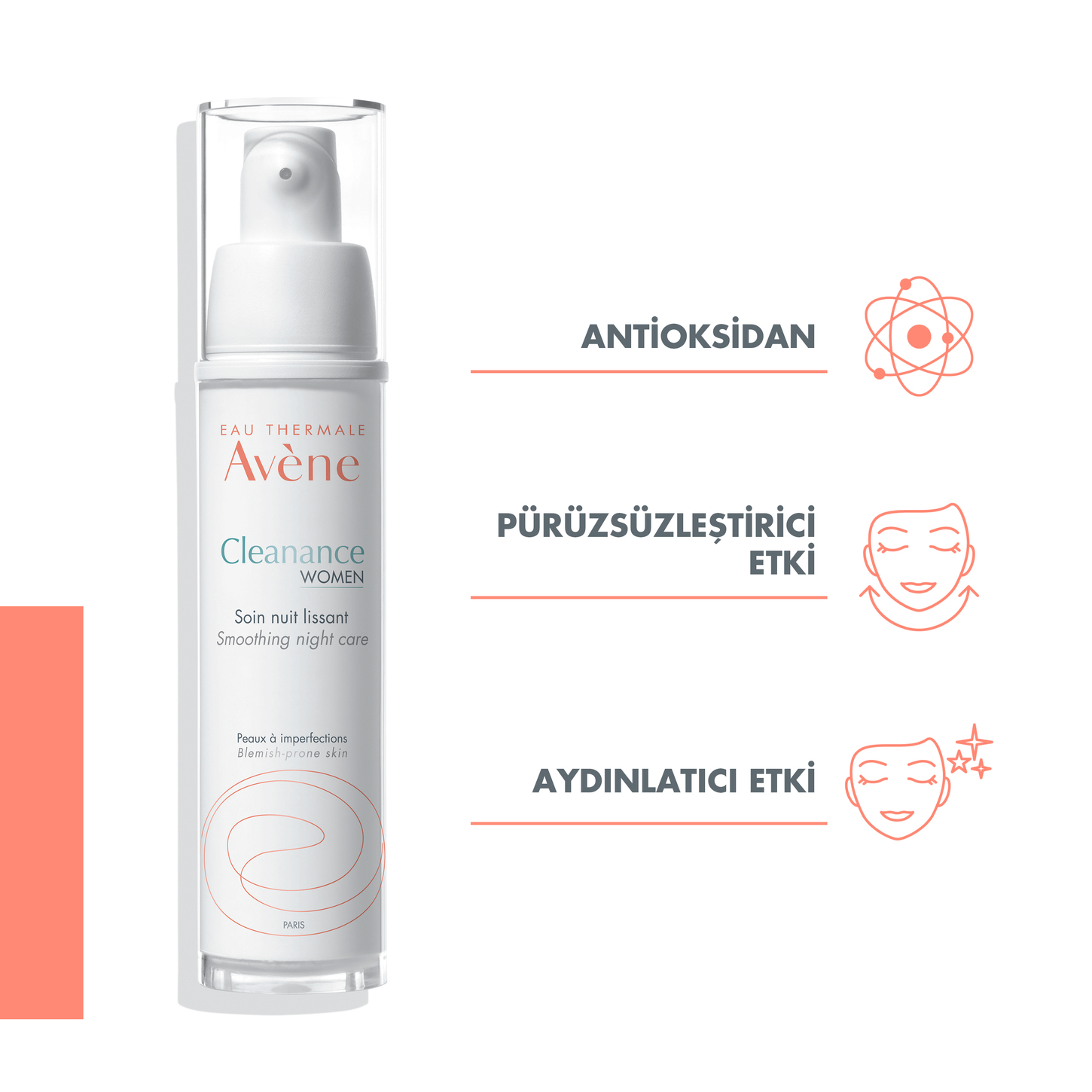 Avene Cleanance Women Soothing Night Cream 30 ml | KozmovitalYüz NemlendiricileriAveneAvene Cleanance Women Soothing Night Cream 30 ml