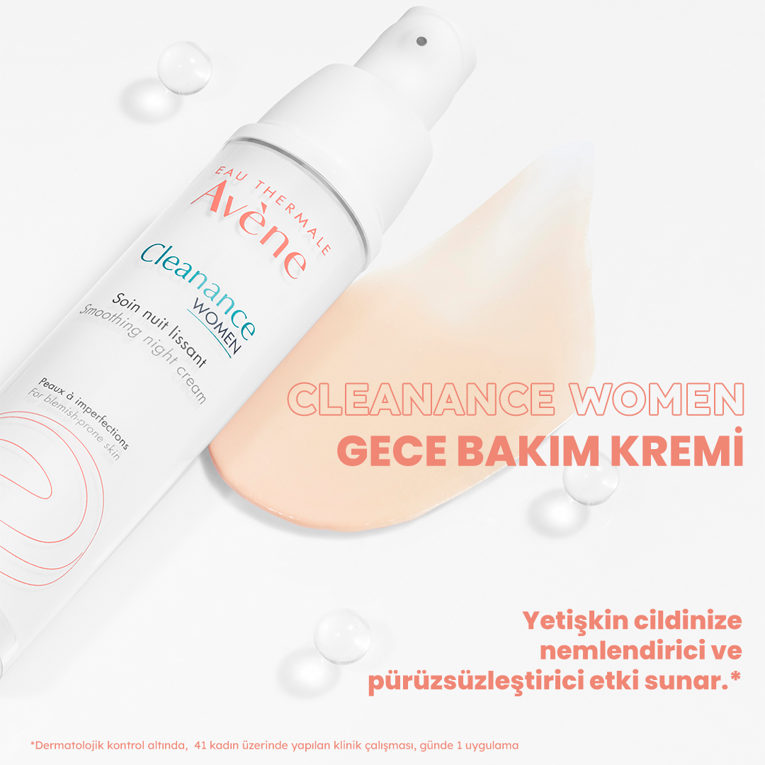 Avene Cleanance Women Soothing Night Cream 30 ml | KozmovitalYüz NemlendiricileriAveneAvene Cleanance Women Soothing Night Cream 30 ml