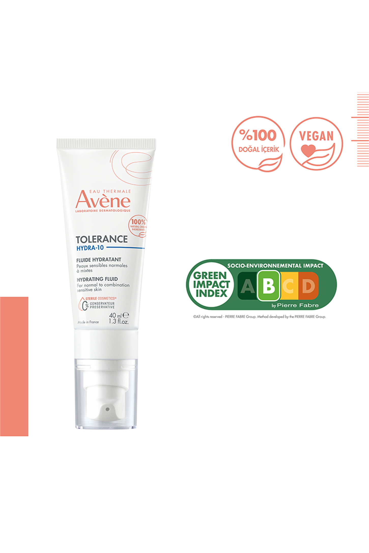 Овлажнители за лицеAveneAvene Tolerance Hydra-10 Fluide 40 ml