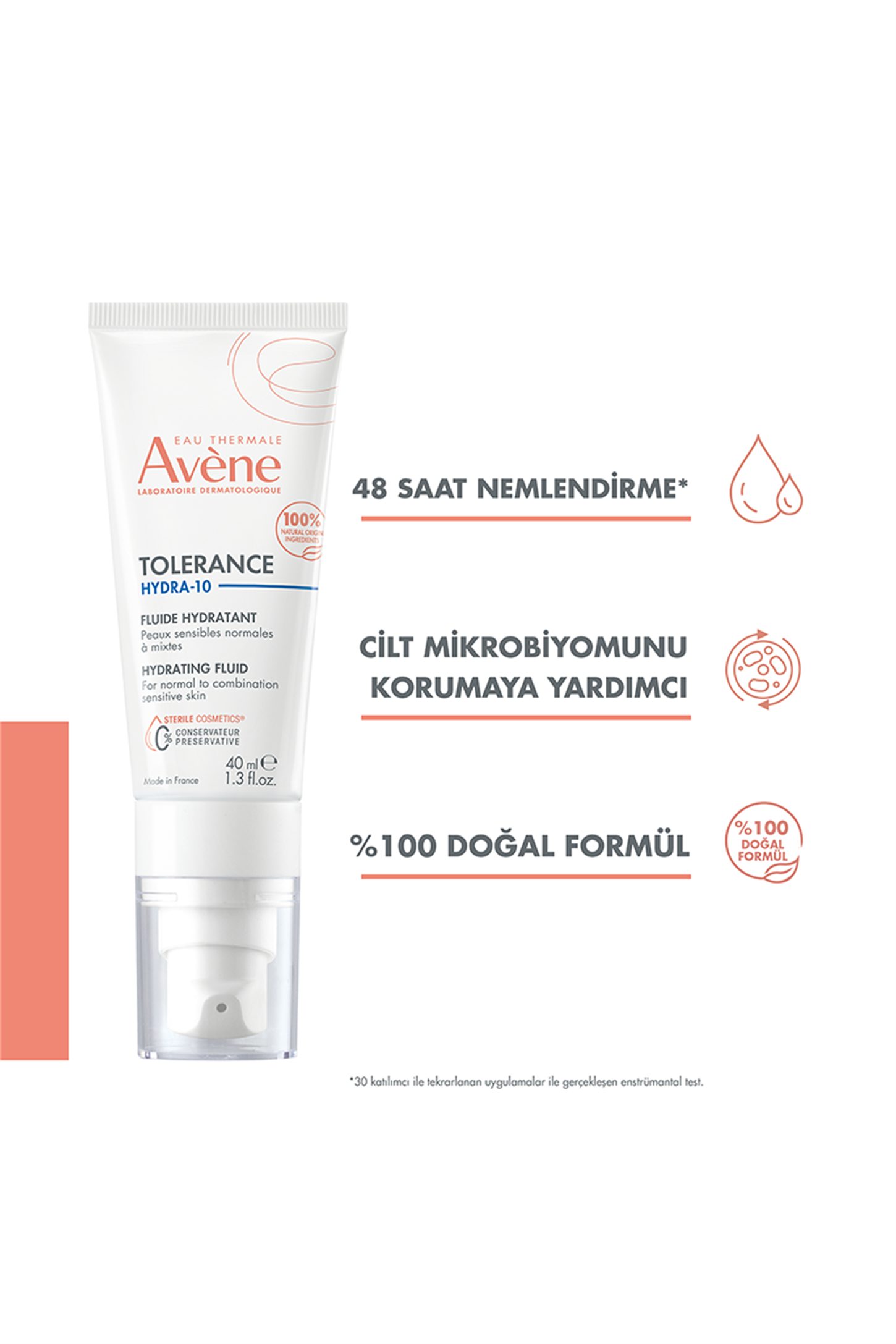 Овлажнители за лицеAveneAvene Tolerance Hydra-10 Fluide 40 ml