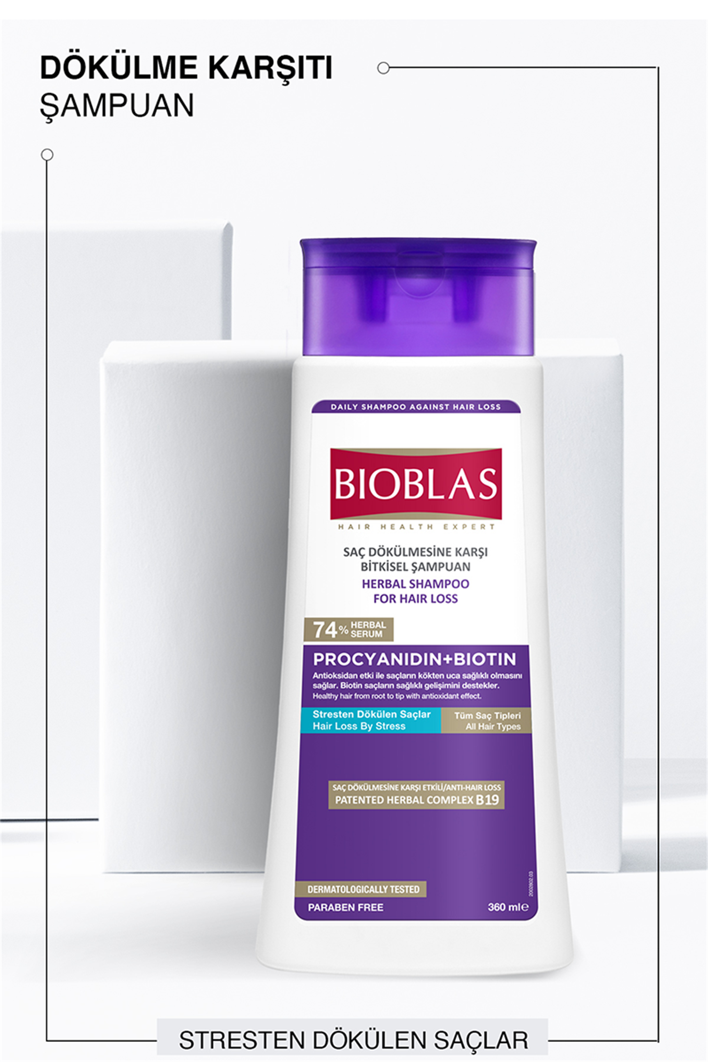 8697432096187 | Bioblas Saç Dökülmesi Anti Stress Şampuan 360 ml | KozmovitalSaç ŞampuanlarıBioblasBioblas Saç Dökülmesi Anti Stress Şampuan 360 ml