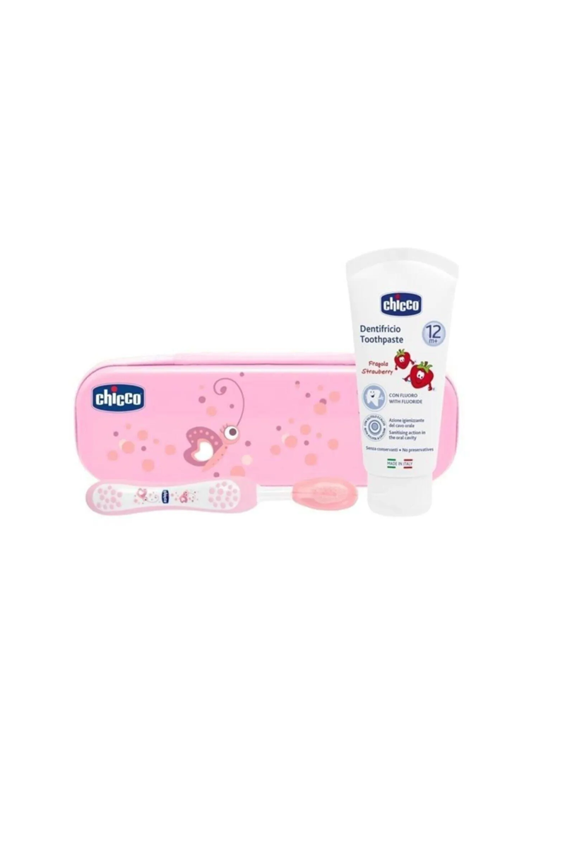 Четки за зъбиChiccoChicco Diş Fırçası Seti - Pembe