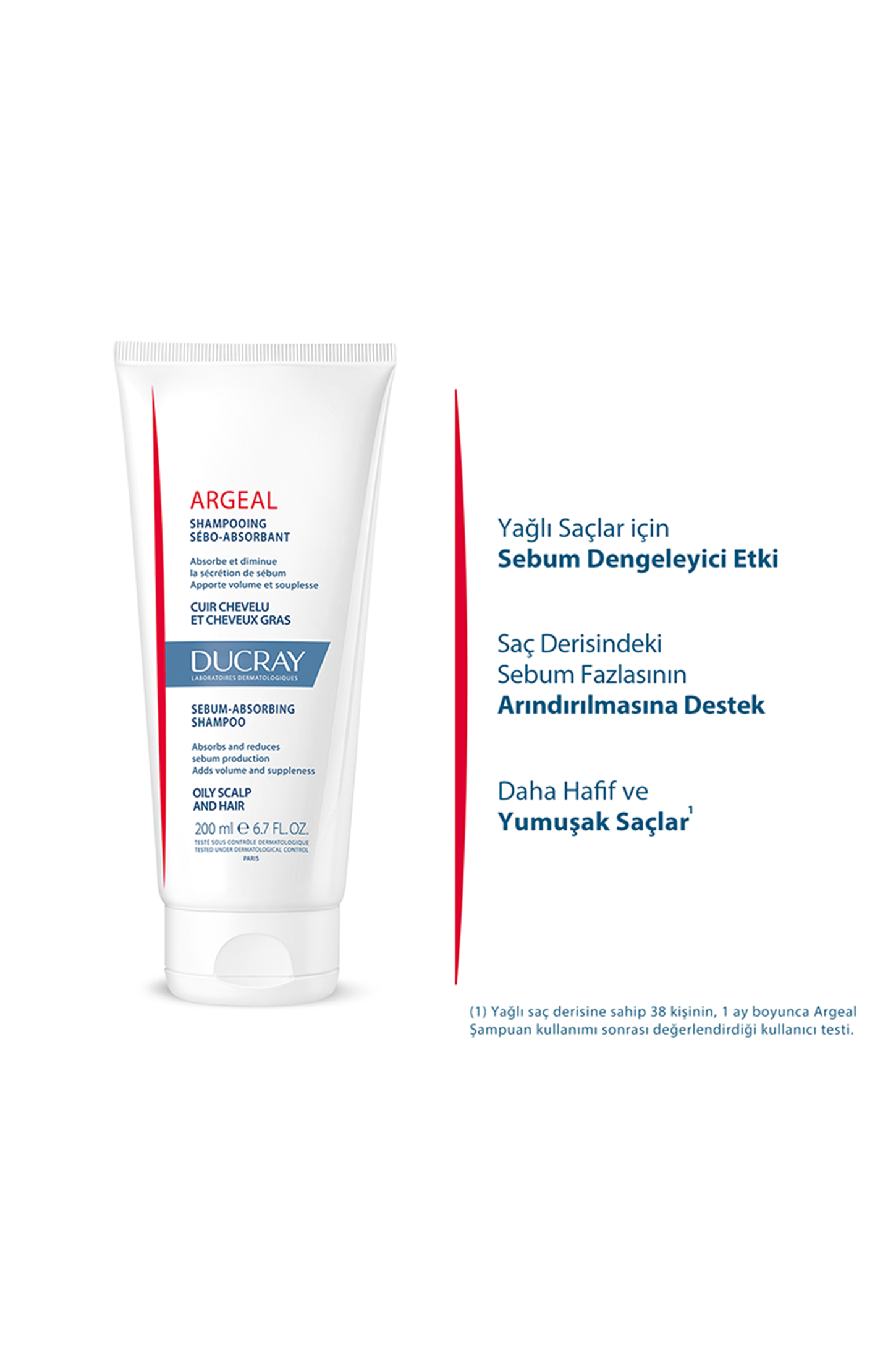 3282770110111 | Ducray Argeal Shampoo - Yağlı Saçlar İçin Şampuan 200ml | KozmovitalSaç ŞampuanlarıDucrayDucray Argeal Shampoo - Yağlı Saçlar İçin Şampuan 200ml