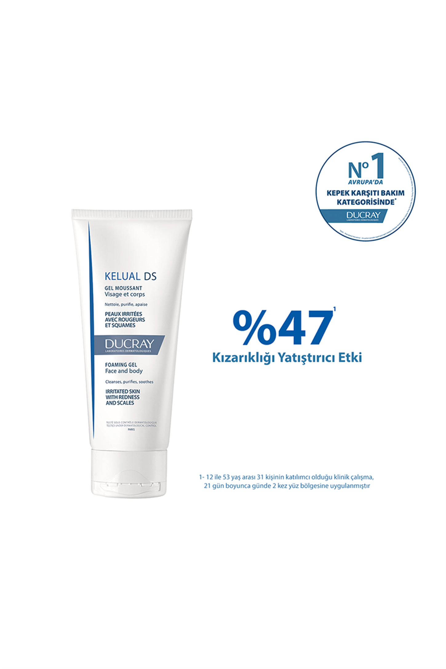 Почистващи продукти за лицеDucrayDucray Kelual DS Gel Moussant - Köpüren Temizleme Jeli 200ml