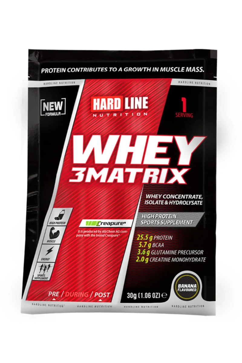 8697448351713 | Hardline Whey 3MATRIX Muzlu Saşe 30 gr 1 Adet | KozmovitalWhey ProteinHardlineHardline Whey 3MATRIX Muzlu Saşe 30 gr 1 Adet