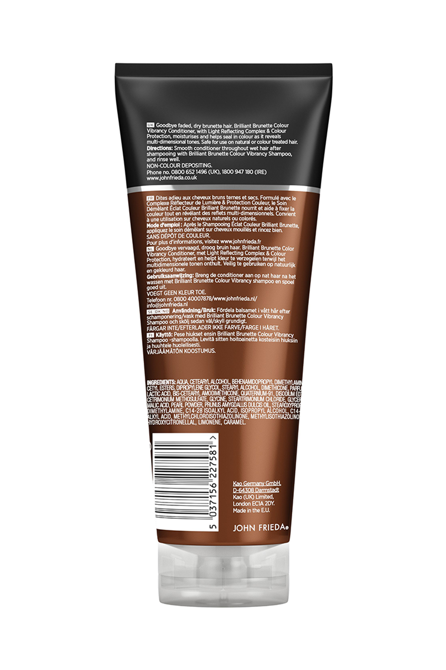 5037156227581 | John Frieda Kahverengi saçlara özel renk canlandırıcı saç kremi 250 ml | Kozmovitalİşlem Görmüş Cansız SaçlarJohn FriedaJohn Frieda Kahverengi saçlara özel renk canlandırıcı saç kremi 250 ml