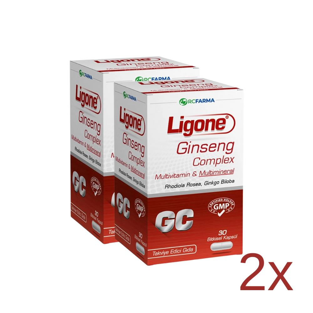 Bitkisel ÜrünlerRc FarmaLigone Ginseng Complex 30 Vejetaryen Kapsül x2 Adet
