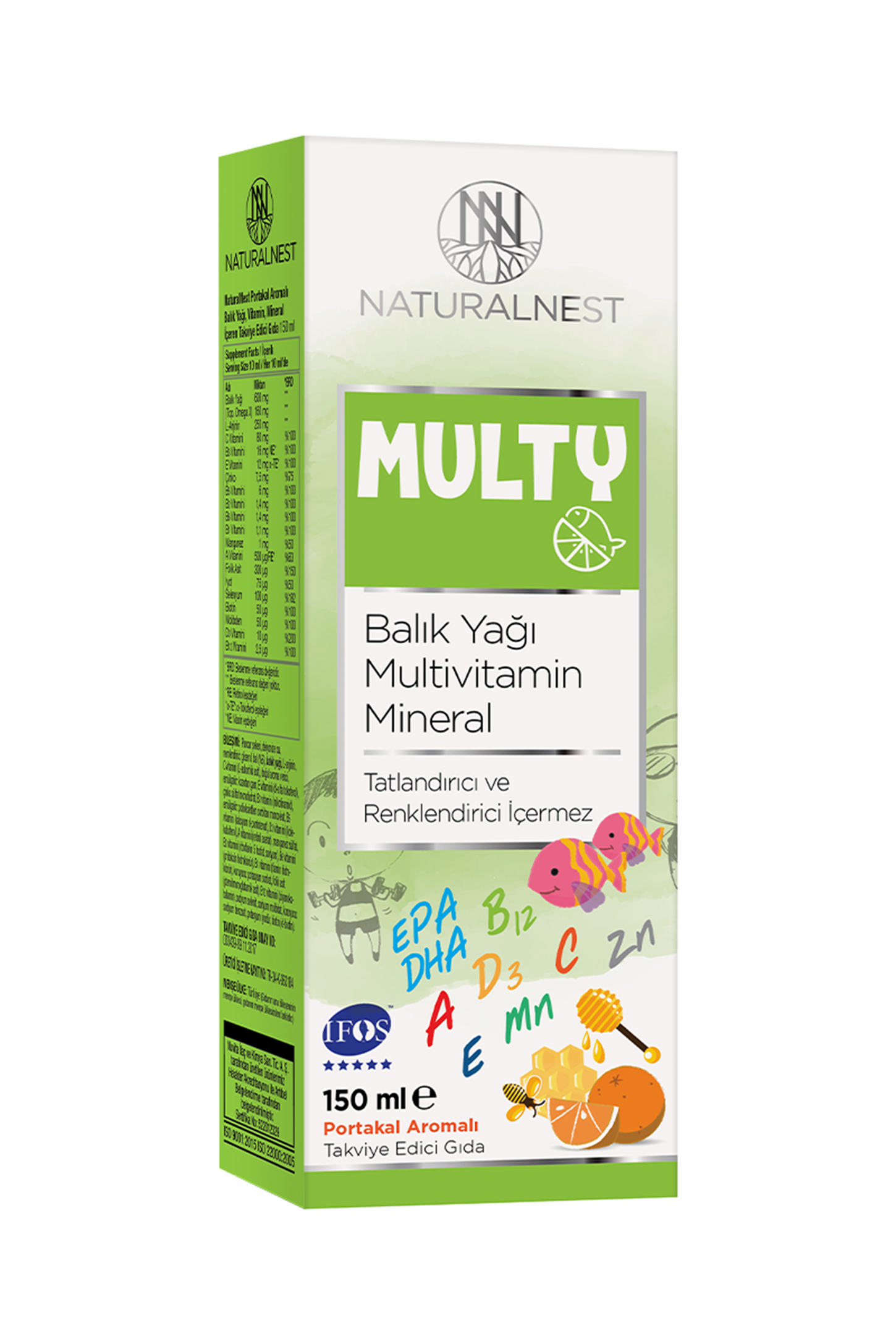 8697595877142 | NaturalNest Multy Şurup 150 ml | KozmovitalVitamin / MultivitaminNaturalNestNaturalNest Multy Şurup 150 ml