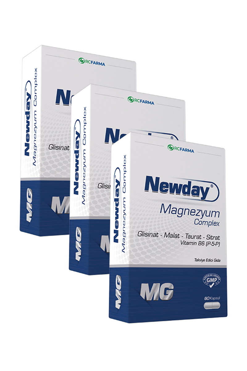 7681227011646 | Newday Magnezyum Complex 60 Kapsül x3 | KozmovitalMinerallerRc FarmaNewday Magnezyum Complex 60 Kapsül x3