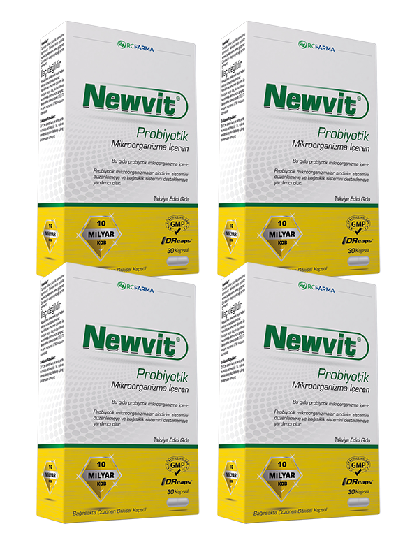 Vitamin / MultivitaminRc FarmaNewvit Probiyotik 30 Kapsül x 4 Kutu
